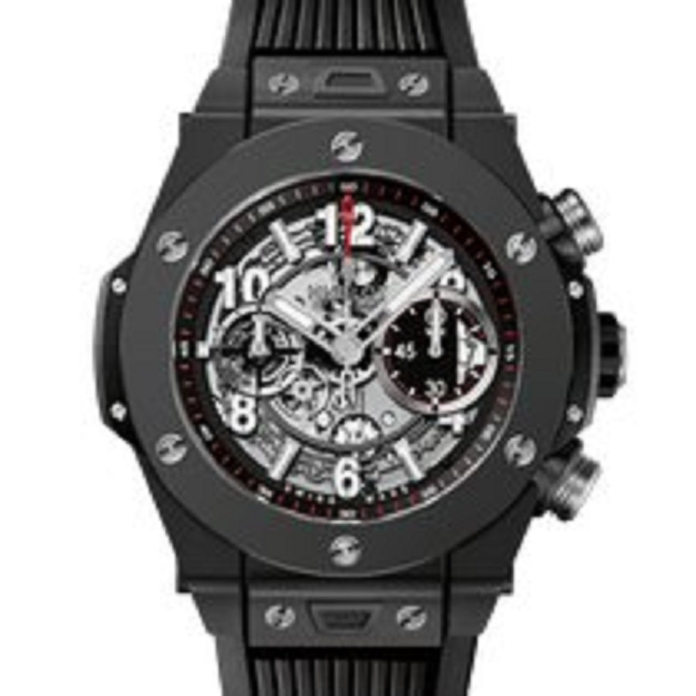 Hublot Big Bang Automatic Chronograph, 45mm, Black Ceramic, Ref# 411.CI.1170.RX, Unworn 2025