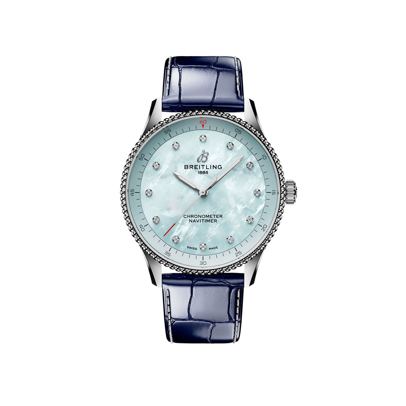 Breitling Navitimer 32, Stainless steel and 12 Diamonds, Ref# A77320171C1P1, Unworn 2024