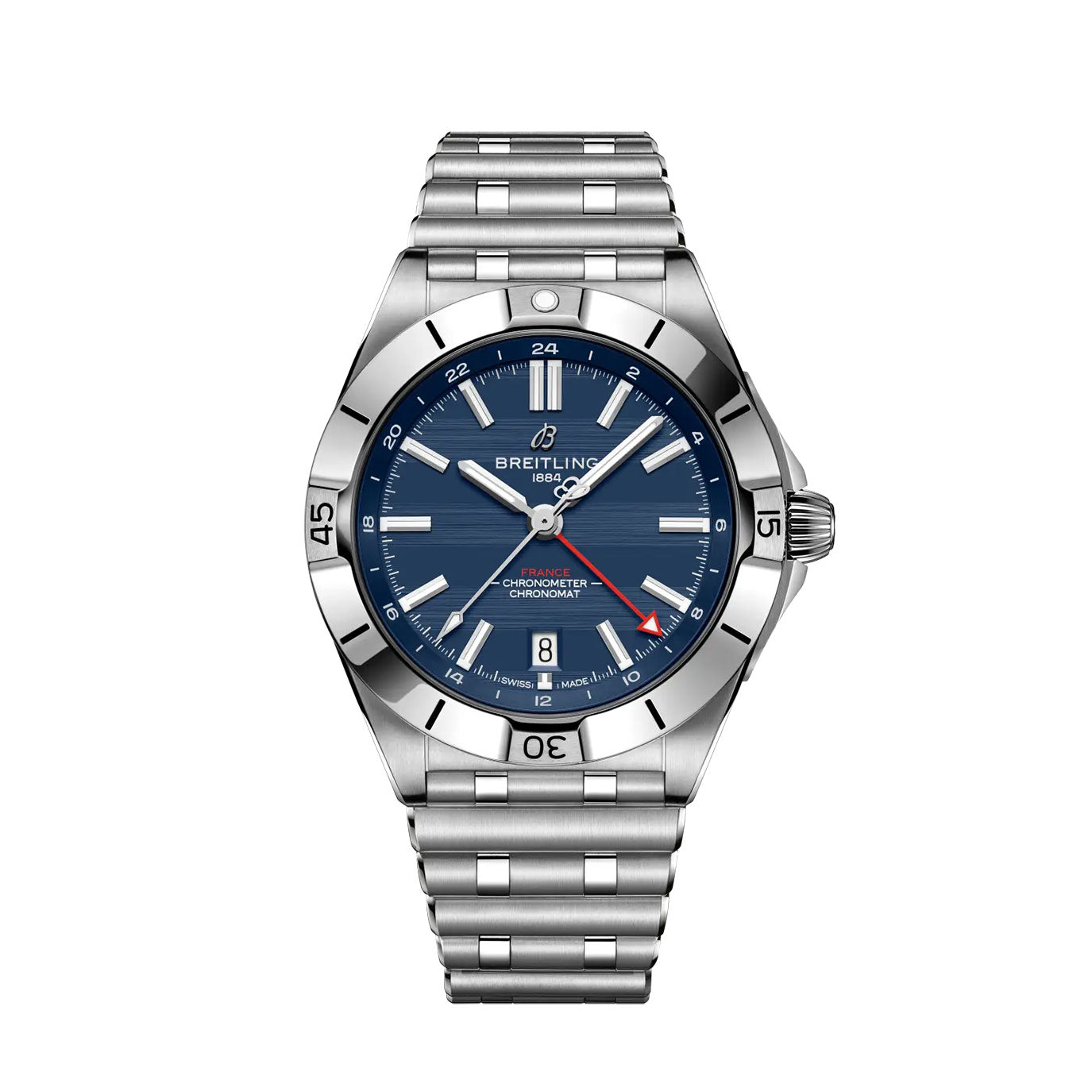 Unworn Breitling Superocean Automatic GMT 40 Six Nations France, A323989B1C1A1, box and papers