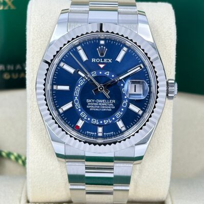 Rolex Sky-Dweller, 42mm, Oystersteel and 18k White Gold, Blue, Oyster, Ref# 336934-0005