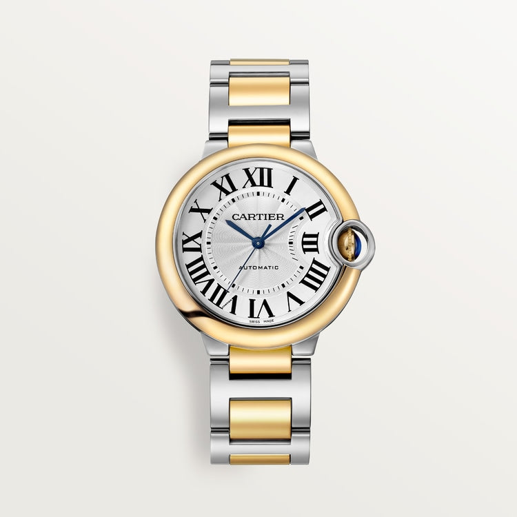 Unworn Cartier Ballon Bleu, Stainless Steel and 18k Yellow Gold, 36mm, Ladies, Ref# W2BB0038, box and papers