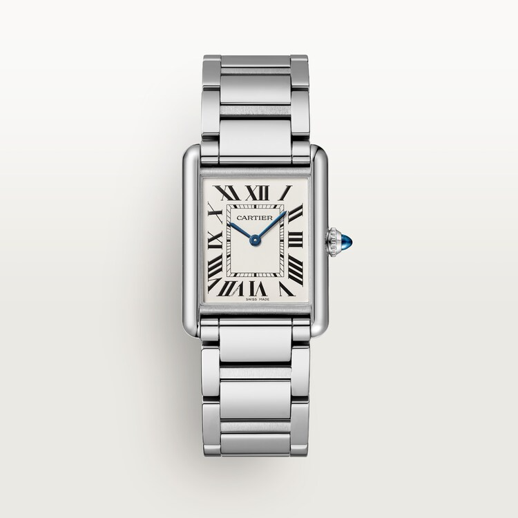 Unworn Cartier Tank Must de Cartier, Large Stainless Steel, 33.7mm x 25.5mm, Ref# WSTA0052, box and papers