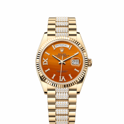 Rolex Day-Date 36, 18k Yellow Gold with Diamond-set, 36mm, Ref# 128238-0089
