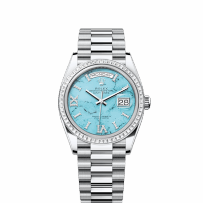 Rolex Day-Date 36, Platinum with Diamond-set, 36mm, Ref# 128396tbr-0016