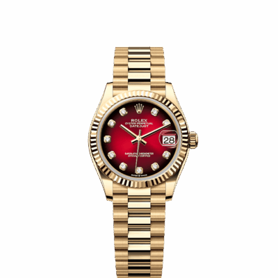 Unworn 2025, Rolex Datejust 31, 18k Yellow Gold, Diamonds, Ref# 278278-0049, box and papers