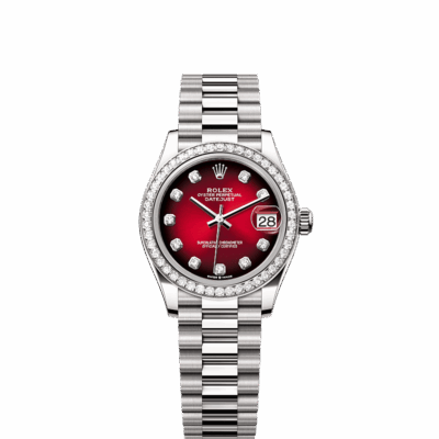 Unworn 2025, Rolex Datejust 31, 18k White Gold, Diamonds, Ref# 278289rbr-0028, box and papers