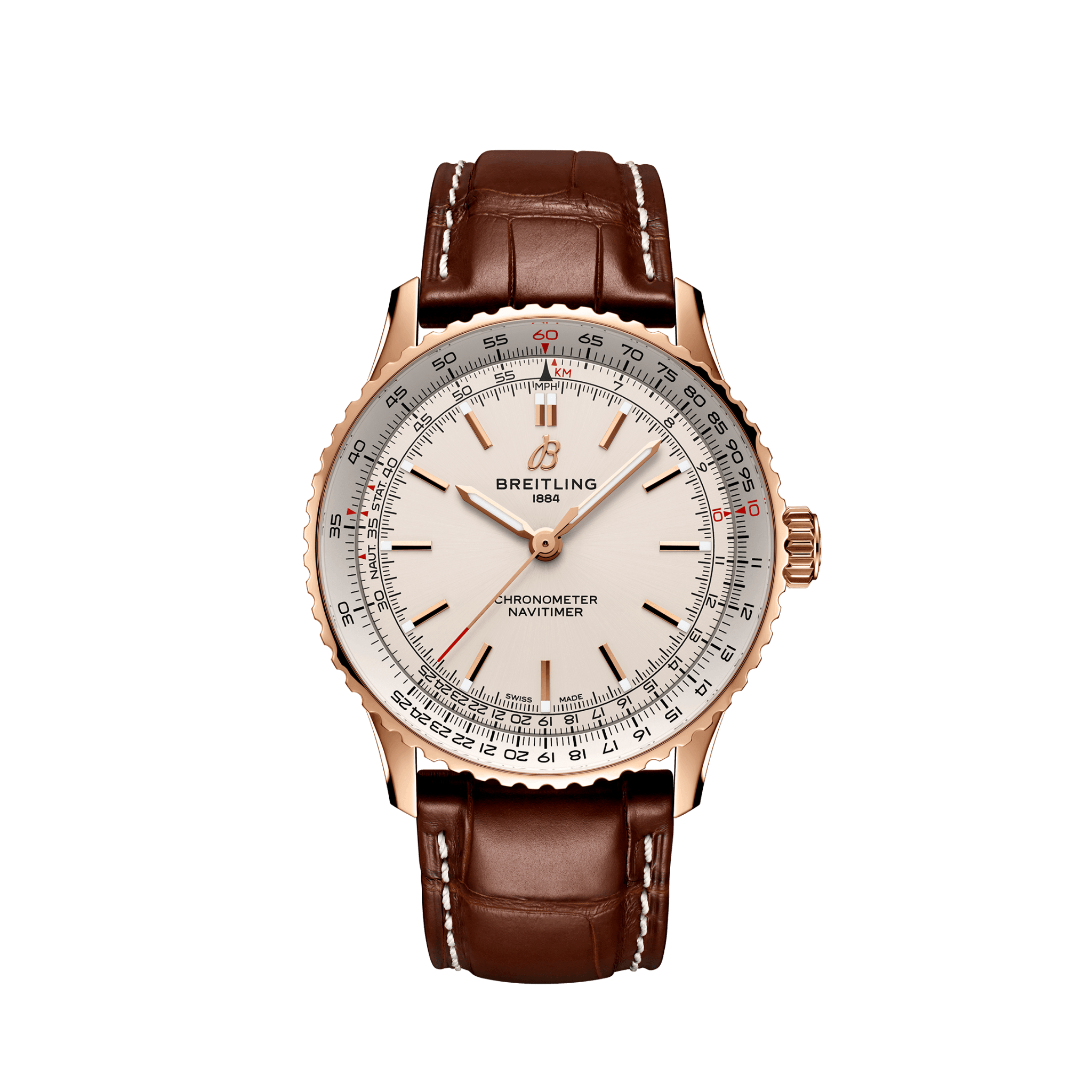 Breitling Navitimer Automatic 41, Small-scale traceable 18k Red Gold, Ref# R17329F41G1P1, Unworn 2024