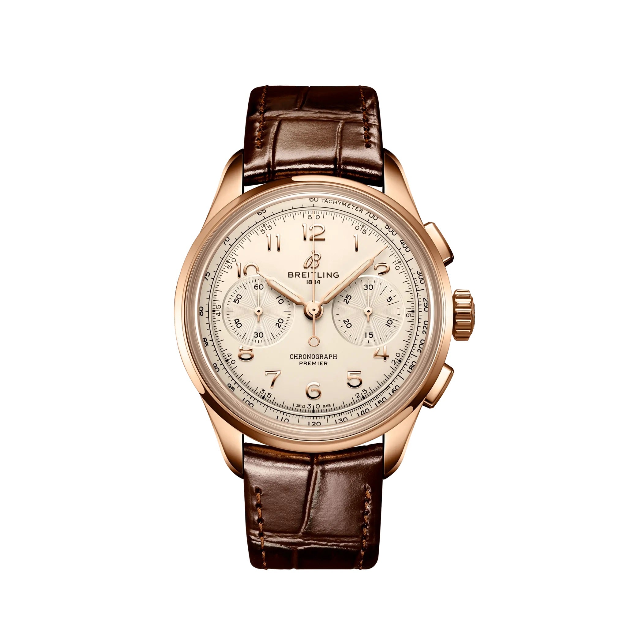 Breitling Premier B09 Chronograph 40 18k Red Gold Ref# RB0930371G1P1, box and papers