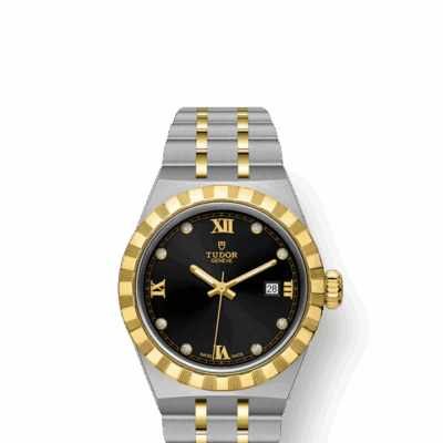 Tudor Royal, Stainless Steel and 18k Yellow Gold with Diamond-set, 28mm, Ref# M28303-0005