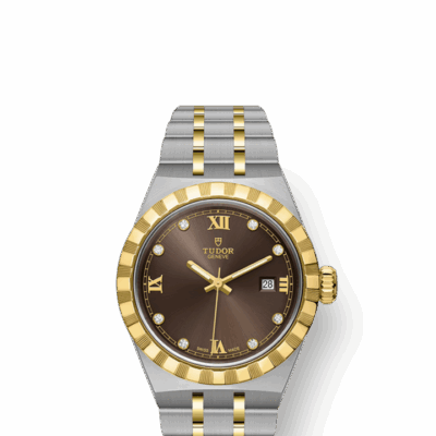 Tudor Royal, Stainless Steel and 18k Yellow Gold with Diamond-set, 28mm, Ref# M28303-0009