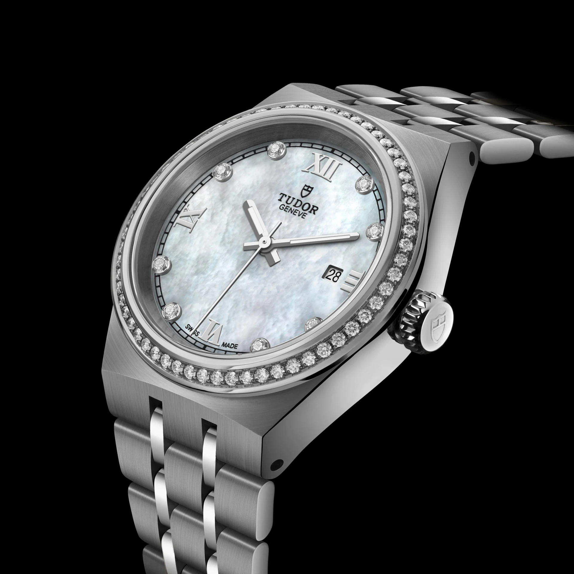 Tudor Royal, Stainless Steel and Diamond-set dial with Diamond-set bezel, 28mm, Ref# M28320-0001 - Image 2