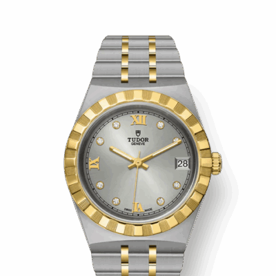 Tudor Royal, Stainless Steel and 18k Yellow Gold with Diamond-set, 34mm, Ref# M28403-0002