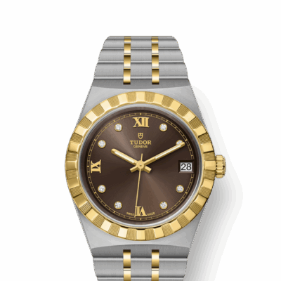 Tudor Royal, Stainless Steel and 18k Yellow Gold with Diamond-set, 34mm, Ref# M28403-0009
