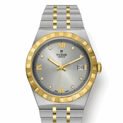 Tudor Royal, Stainless Steel and 18k Yellow Gold with Diamond-set, 38mm, Ref# M28503-0002