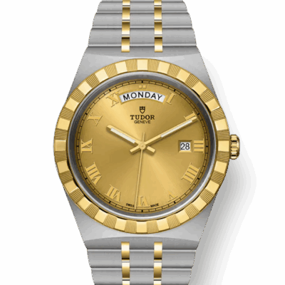 Tudor Royal, Stainless Steel and 18k Yellow Gold, 41mm, Ref# M28603-0004