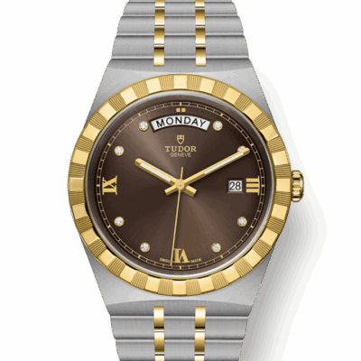 Tudor Royal, Stainless Steel and 18k Yellow Gold with Diamond-set, 41mm, Ref# M28603-0008